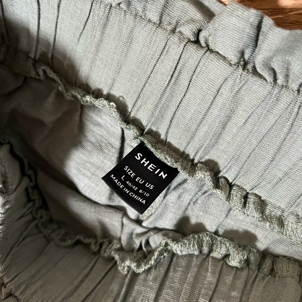 WOMENS WIDE LEG FLOWY SHEIN PANTS - Picture 3 of 3